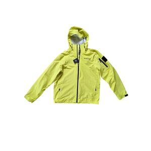 NWT BaerSkin Tactical Supply Co Light Packable Rain Jacket Hi Viz Yellow Size M